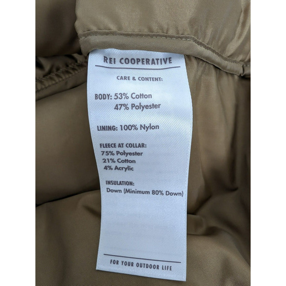 REI Cooperative Mens XXL Rust Orange Wallace Lake Down Vest Fleece Collar Puffer - Picture 5 of 8